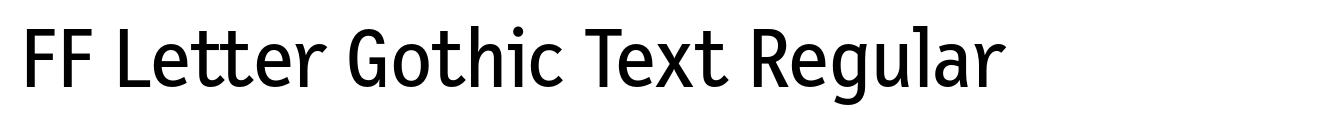 FF Letter Gothic Text Regular